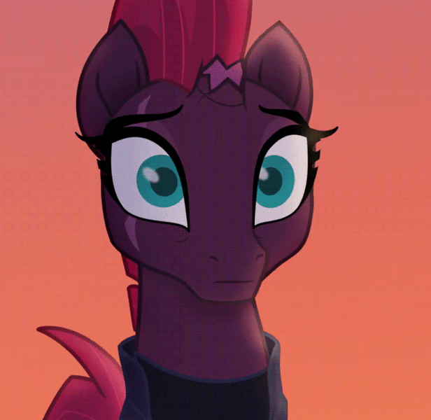 1231431 Safe Derpibooru Import Screencap Tempest Shadow Unicorn My Little Pony The Movie Animated Broken Horn Cropped Cute Gif Sigh Solo Tempestbetes Twibooru