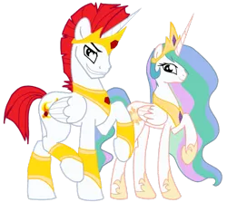 Size: 695x621 | Tagged: safe, artist:wolfsknight, derpibooru import, editor:jdueler11, princess celestia, oc, oc:prince comet, alicorn, alicorn oc, canon x oc, female, male, royalty, shipping, simple background, straight, transparent background