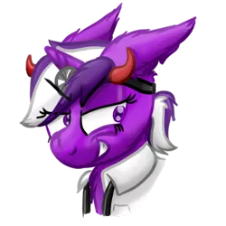 Size: 512x512 | Tagged: safe, artist:hilfigirl, derpibooru import, oc, oc:aescula, unofficial characters only, unicorn, color change, doctor, head, head mirror, naughty, solo, telegram sticker