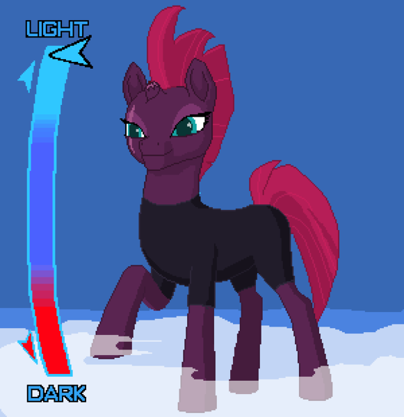 Size: 600x620 | Tagged: safe, artist:gawbox, derpibooru import, tempest shadow, pony, unicorn, my little pony: the movie, broken horn, eye scar, female, knights of the old republic, light side, mare, pixel art, scar, solo, star wars