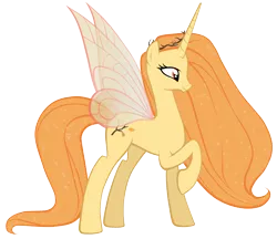 Size: 3559x3069 | Tagged: artist:petraea, derpibooru import, ethereal mane, fairy pony, female, high res, mare, oc, oc:queen autumn, original species, raised hoof, safe, simple background, solo, starry mane, transparent background, unofficial characters only, vector