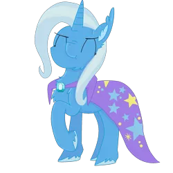 Size: 1936x1936 | Tagged: safe, artist:randomelight, derpibooru import, trixie, pony, unicorn, eyes closed, female, mare, raised hoof, simple background, solo, transparent background, unshorn fetlocks