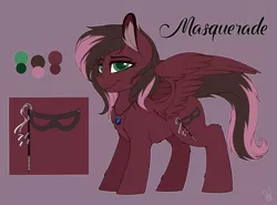 Size: 2000x1478 | Tagged: safe, artist:meggchan, derpibooru import, oc, oc:masquerade, unofficial characters only, pegasus, pony, reference sheet