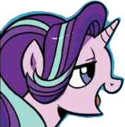 Size: 177x181 | Tagged: safe, artist:brendahickey, derpibooru import, starlight glimmer, pony, unicorn, cropped, reaction image, simple background, solo, transparent background