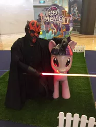 Size: 720x960 | Tagged: alicorn, clothes, cosplay, costume, darth maul, derpibooru import, human, irl, irl human, lightsaber, malaysia, my little pony: the movie, photo, photographer:moistdurians, safe, sith, star wars, twilight sparkle, twilight sparkle (alicorn), weapon