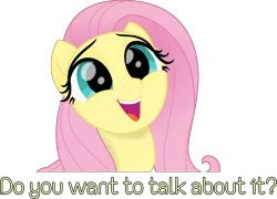 Size: 4176x3010 | Tagged: safe, artist:sollace, derpibooru import, fluttershy, pegasus, pony, my little pony: the movie, .svg available, bust, caption, cute, daaaaaaaaaaaw, female, happy, hnnng, looking at you, mare, open mouth, shyabetes, simple background, smiling, solo, text, this will end in tears, transparent background, vector, weapons-grade cute