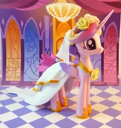 Size: 902x950 | Tagged: safe, artist:krowzivitch, derpibooru import, princess cadance, pony, bow, clothes, craft, dress, figurine, irl, photo, sculpture, solo, tail bow, traditional art, wedding dress