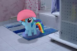 Size: 4912x3264 | Tagged: safe, artist:stormxf3, derpibooru import, rainbow dash, fanfic:my little dashie, cute, dashabetes, female, filly, filly rainbow dash, irl, one eye closed, photo, ponies in real life, solo, stormxf3 is trying to murder us, tongue out, weapons-grade cute, younger