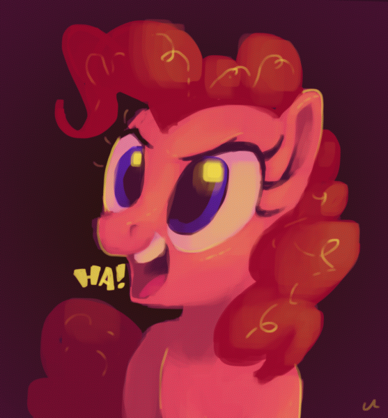 Size: 2141x2308 | Tagged: safe, artist:docwario, derpibooru import, pinkie pie, earth pony, pony, bust, female, ha, mare, portrait, smiling, solo