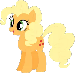 Size: 1024x991 | Tagged: safe, artist:ra1nb0wk1tty, derpibooru import, applejack, pinkie pie, earth pony, pony, female, mare, open mouth, palette swap, recolor, simple background, solo, transparent background