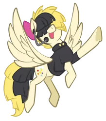 Size: 532x610 | Tagged: safe, artist:robbiecave, derpibooru import, songbird serenade, pegasus, pony, my little pony: the movie, clothes, female, headworn microphone, mare, microphone, open mouth, simple background, smiling, solo, transparent background