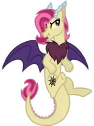 Size: 1024x1360 | Tagged: artist:saukapie, derpibooru import, hybrid, interspecies offspring, kindverse, oc, oc:bedlam, offspring, parent:discord, parent:fluttershy, parents:discoshy, safe, solo, unofficial characters only