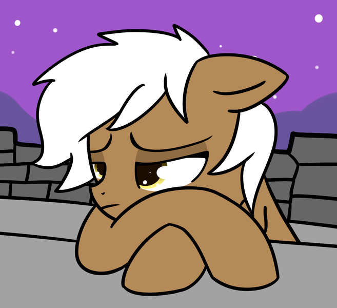 Size: 1213x1107 | Tagged: safe, artist:neuro, derpibooru import, oc, oc:frosty hooves, unofficial characters only, sad, solo