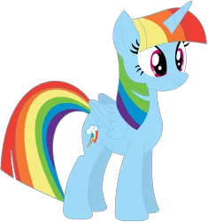 Size: 1024x1091 | Tagged: alicorn, artist:ra1nb0wk1tty, derpibooru import, manebow sparkle, rainbow dash, recolor, safe, simple background, solo, transparent background, twilight sparkle, twilight sparkle (alicorn)