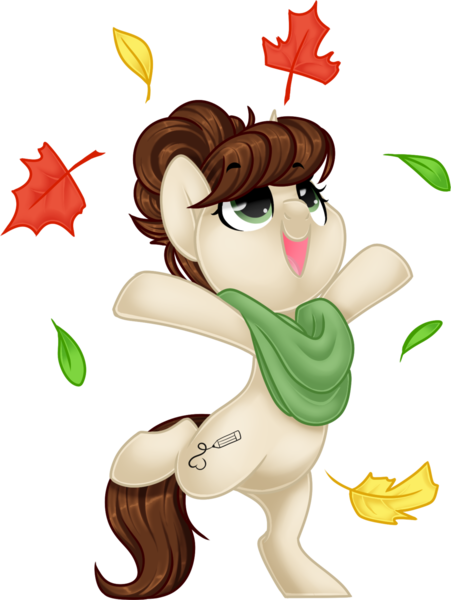 Size: 1024x1362 | Tagged: safe, artist:kellythedrawinguni, derpibooru import, oc, oc:shay, unofficial characters only, pony, unicorn, autumn, cute, female, happy, leaf, mare, open mouth, simple background, solo, transparent background