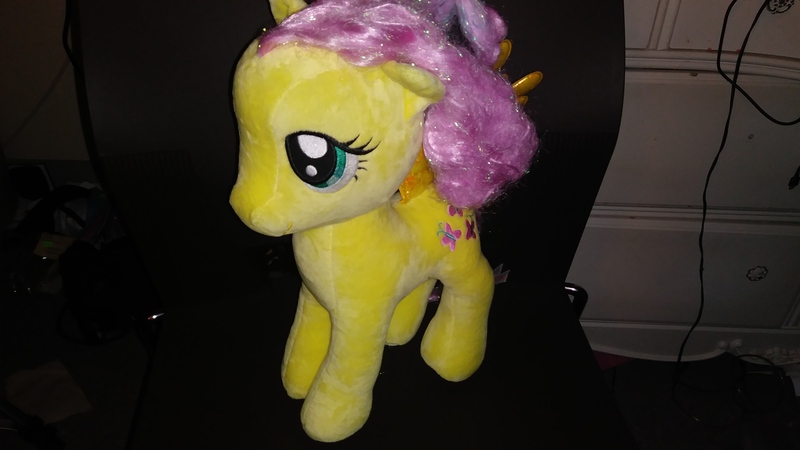 Size: 4160x2340 | Tagged: derpibooru import, fluttershy, huggable, irl, jumbo, photo, plushie, safe, ty beanie baby