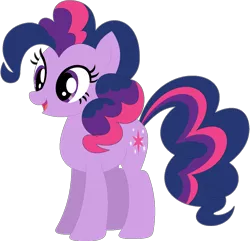 Size: 1024x989 | Tagged: safe, artist:ra1nb0wk1tty, derpibooru import, pinkie pie, twilight sparkle, earth pony, pony, female, mare, open mouth, palette swap, recolor, simple background, solo, transparent background