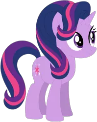 Size: 1024x1293 | Tagged: safe, artist:ra1nb0wk1tty, derpibooru import, starlight glimmer, twilight sparkle, pony, unicorn, female, mare, palette swap, recolor, simple background, smiling, solo, transparent background