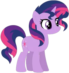 Size: 1024x1087 | Tagged: safe, artist:ra1nb0wk1tty, derpibooru import, sunset shimmer, twilight sparkle, pony, unicorn, female, mare, palette swap, recolor, simple background, smiling, solo, transparent background