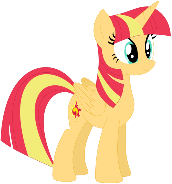 Size: 1024x1091 | Tagged: safe, artist:ra1nb0wk1tty, derpibooru import, sunset shimmer, twilight sparkle, twilight sparkle (alicorn), alicorn, pony, female, mare, recolor, simple background, solo, transparent background