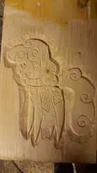Size: 746x1328 | Tagged: bronyscot, carving, derpibooru import, mascot, nessie, real, safe, wood