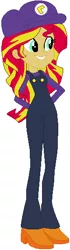 Size: 155x557 | Tagged: safe, artist:selenaede, artist:user15432, derpibooru import, sunset shimmer, human, equestria girls, barely eqg related, barely pony related, base used, clothes, crossover, female, hasbro, hasbro studios, hat, long sleeve shirt, long sleeves, my little pony, nintendo, overalls, shoes, super mario bros., waluigi, waluigi's hat, waluset