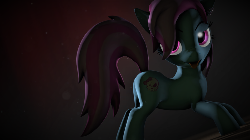 Size: 1920x1080 | Tagged: safe, artist:wiizzie, derpibooru import, oc, oc:sugar skull, unofficial characters only, earth pony, pony, 3d, female, mare, solo, source filmmaker, tongue out, wallpaper