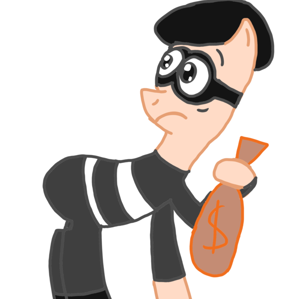 Size: 2656x2809 | Tagged: artist:wumowumo, crime time, crossover, derpibooru import, hoof hold, mime, money bag, robber, safe, shifty, simple background, transparent background