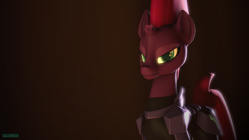 Size: 1920x1080 | Tagged: safe, artist:calliegreen, derpibooru import, tempest shadow, pony, my little pony: the movie, 3d, solo, source filmmaker, wallpaper