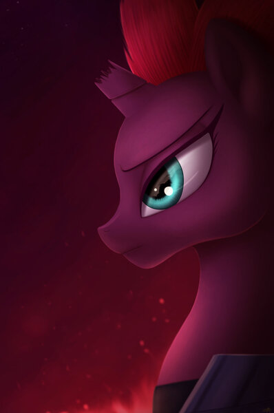 Size: 1024x1543 | Tagged: safe, artist:jeki, derpibooru import, tempest shadow, pony, unicorn, my little pony: the movie, broken horn, female, mare, solo