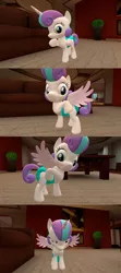 Size: 1920x4320 | Tagged: safe, artist:papadragon69, derpibooru import, princess flurry heart, pony, 3d, baby, baby pony, comic, diaper, source filmmaker, undressing