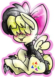 Size: 761x1050 | Tagged: safe, artist:tp-sketch, derpibooru import, songbird serenade, pegasus, pony, my little pony: the movie, bow, female, hair bow, mare, simple background, solo, tongue out, transparent background