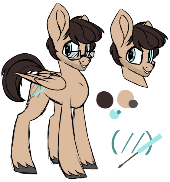 Size: 1024x1093 | Tagged: safe, artist:beashay, derpibooru import, oc, oc:joshua, unofficial characters only, pegasus, pony, cutie mark background, glasses, male, simple background, solo, stallion, transparent background