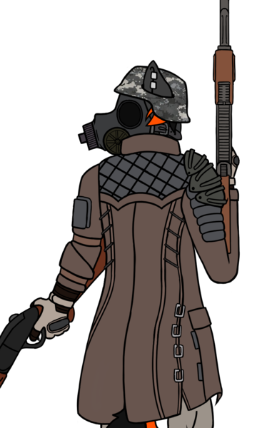 Size: 762x1246 | Tagged: ak-47, anthro, artist:sythenmcswig, assault rifle, camouflage, clothes, derpibooru import, gas mask, gloves, gun, helmet, hippogriff, longcoat, looking away, male, mask, oc, oc:crafted sky, playerunknown's battlegrounds, rifle, safe, shotgun, simple background, stallion, unofficial characters only, weapon