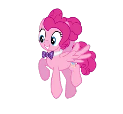 Size: 913x842 | Tagged: safe, artist:flipwix, derpibooru import, pinkie pie, oc, oc:pink taffy skies, pegasus, pony, alternate cutie mark, alternate hairstyle, alternate universe, bowtie, female, grin, hilarious in hindsight, mare, pegasus pinkie pie, race swap, simple background, smiling, solo, the flutterby effect, transparent background