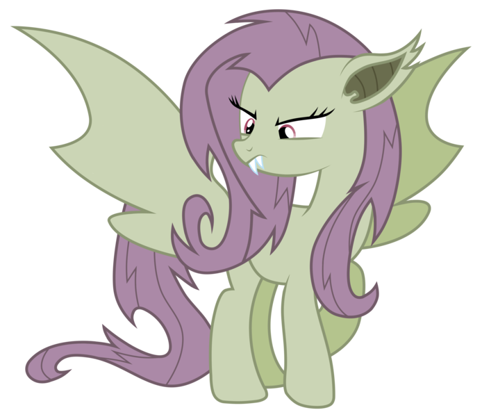 Size: 3471x3000 | Tagged: safe, artist:brony-works, derpibooru import, fluttershy, bat pony, pony, female, flutterbat, high res, mare, race swap, simple background, solo, transparent background, vector