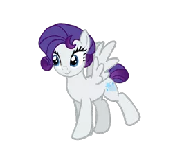 Size: 913x842 | Tagged: safe, artist:flipwix, derpibooru import, rarity, oc, oc:temerity, pegasus, pony, alternate cutie mark, alternate hairstyle, alternate universe, female, mare, pegasus rarity, race swap, short hair, simple background, smiling, solo, the flutterby effect, transparent background