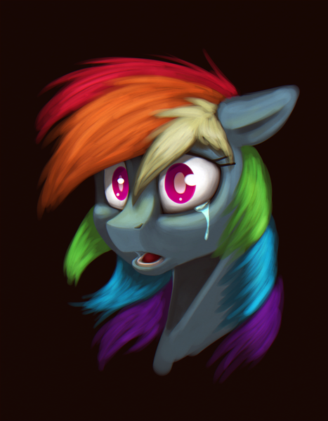 Size: 1731x2224 | Tagged: safe, artist:jykinturah, deleted from derpibooru, derpibooru import, rainbow dash, pegasus, pony, askblinddash, blind, crying, sad, solo