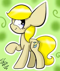 Size: 394x466 | Tagged: safe, artist:sugarcloud12, derpibooru import, oc, oc:peacock studios, unofficial characters only, earth pony, pony, female, mare, raised hoof, solo