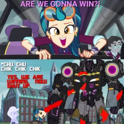 Size: 720x718 | Tagged: semi-grimdark, derpibooru import, edit, edited screencap, screencap, applejack, indigo zap, jet set, suri polomare, twilight sparkle, equestria girls, friendship games, 1000 hours in ms paint, are we gonna win?, blood, comic, crossover, crystal prep academy, death, decapitated, decapitation, decepticon, murder, severed head, tarn, transformers, what in tarnation