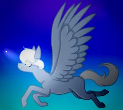 Size: 826x740 | Tagged: safe, artist:creadorachan, derpibooru import, oc, oc:bassy, unofficial characters only, pegasus, pony, female, flying, mare, solo