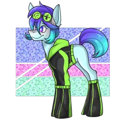 Size: 2000x2000 | Tagged: safe, artist:teeeluh, derpibooru import, oc, oc:raven mcchippy, unofficial characters only, earth pony, pony, goggles, solo