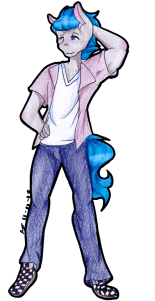 Size: 991x1920 | Tagged: anthro, arm behind head, artist:mscolorsplash, derpibooru import, male, oc, oc:dreamy daze, plantigrade anthro, safe, simple background, solo, transparent background, unofficial characters only