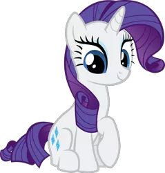 Size: 1651x1727 | Tagged: safe, artist:burdo49, derpibooru import, rarity, pony, unicorn, forever filly, .svg available, female, mare, raised hoof, simple background, sitting, smiling, solo, svg, transparent background, vector