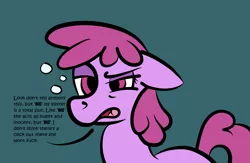 Size: 2732x1779 | Tagged: suggestive, artist:justanotherponyartblog, derpibooru import, berry punch, berryshine, earth pony, pony, drunk, female, funny face, just another pony art blog, mare, swearing, vulgar