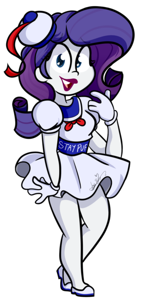 Size: 1912x4100 | Tagged: safe, artist:befishproductions, derpibooru import, rarity, equestria girls, clothes, cosplay, costume, cute, female, ghostbusters, lipstick, raribetes, rarity is a marshmallow, simple background, solo, stay puft marshmallow man, stay puft marshmallow mare, transparent background