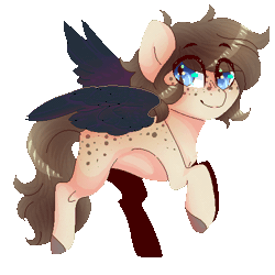 Size: 500x500 | Tagged: safe, artist:skimea, derpibooru import, oc, oc:leo, unofficial characters only, pegasus, pony, animated, blinking, colored wings, gif, solo
