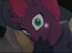 Size: 1100x815 | Tagged: adoracreepy, artist:artiks, blushing, creepy, cute, derpibooru import, edit, edited screencap, good end, my little pony: the movie, pretty pretty tempest, safe, screencap, silly little ponies, tempestbetes, tempest gets her horn back, tempest now has a true horn, tempest shadow, yay