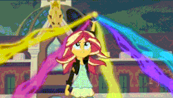 Size: 624x355 | Tagged: safe, derpibooru import, edit, edited screencap, editor:kingkek42, screencap, sunset shimmer, equestria girls, friendship games, twilight's kingdom, alternate ending, alternate scenario, animated, atomic bomb, bad end, discovery family logo, explosion, gif, gone horribly right, hub logo, hubble, implied death, magic capture device, mushroom cloud, nuclear weapon, solo, the hub, weapon