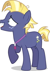 Size: 2814x4018 | Tagged: safe, artist:tomfraggle, derpibooru import, star tracker, earth pony, pony, once upon a zeppelin, absurd resolution, freckles, male, open mouth, raised hoof, simple background, solo, stallion, transparent background, vector